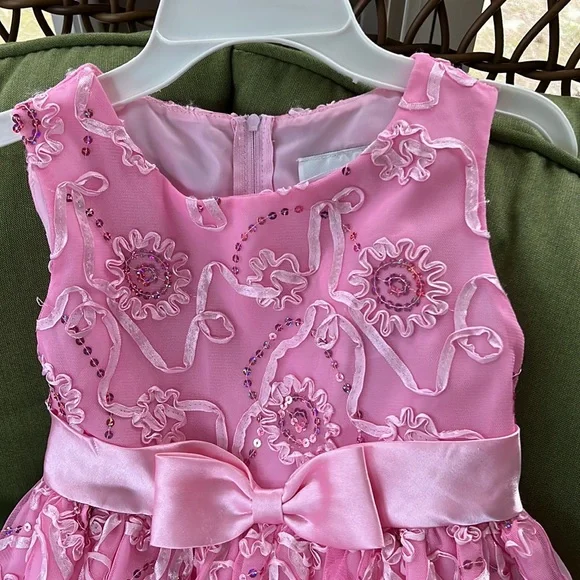 Rare Editions Dress- pink sequined